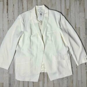 David’s Bridal Ivory Single Button Stylish Blazer Size 24W NWT $199